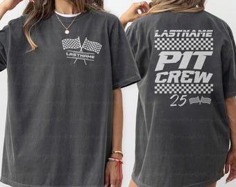 Custom Racing Sunday 2 Sided Shirt, Personalized Supportive Race Cars Shirt, Racing Crew Club Family Shirt, Mom Dad Pit Crew Outfits, VTA366