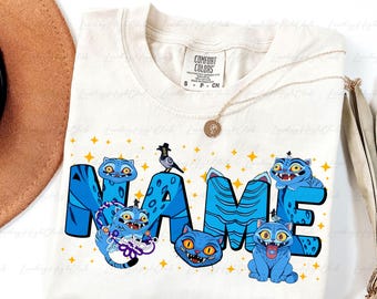 Personalized Derpy Tiger Shirt, Demon Tiger Derpy Shirt, Blue Tiger Kpop Movie Shirt, Derpy Tiger Costume, Hunters Halloween Shirt, VTB602