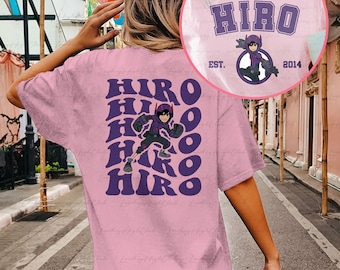 Hiro Big Hero 6 Disney 2 Sided Shirt, Hiro Disney Shirt, Big Hero Six Group Shirt, WDW Family Shirt, Ba La La La La, Baymax and Hiro, MYA346