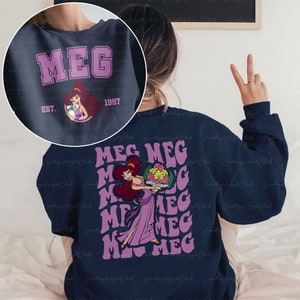 Disney Meg Hercules 2 Sided Sweatshirt, Megara Disney Shirt, Greek Myth Princess Shirt, It&#39;s Been A Real Slice,Princess Matching Girl,MYA019