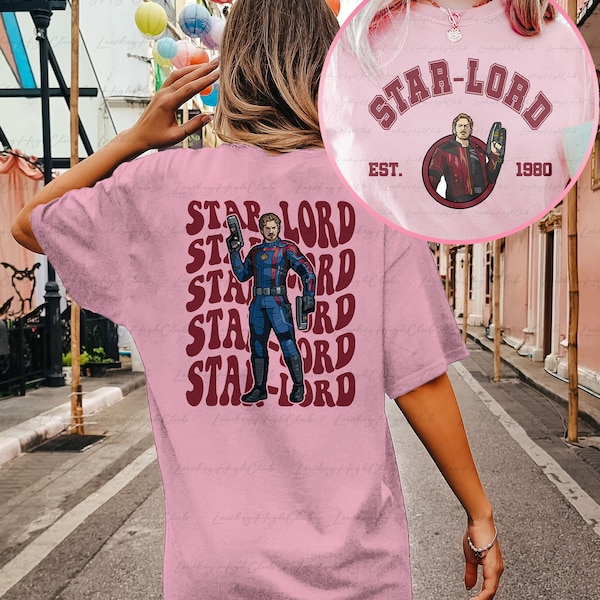 Starlord Guardians Of The Galaxy 2 Sided Shirt, Marvel Star-lord Shirt, Gamora and Starlord, GOTG Cosmic Rewind,Galaxy Couple Vacation Shirt