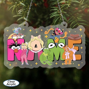 Disney Muppets Customized Characters Ornament, Muppets Holidays Ornament, Baby Name Decor, Disney Family Christmas Keepsake Ornament, VTB373