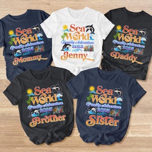 Custom Sea World Family Adventure Shirt, Family Sea World Vacation Shirt, Family Cruise Shirt, Sea World Adventure 2025 Matching, VTA587