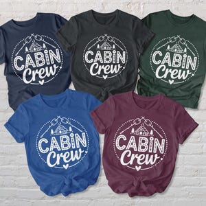 Summer Camping Cabin Crew Shirt, Family Vacation Mountain Trip Matching, Cabin Squad Friends Group Shirt,  Trendy Camper Outfits, BYA559-2