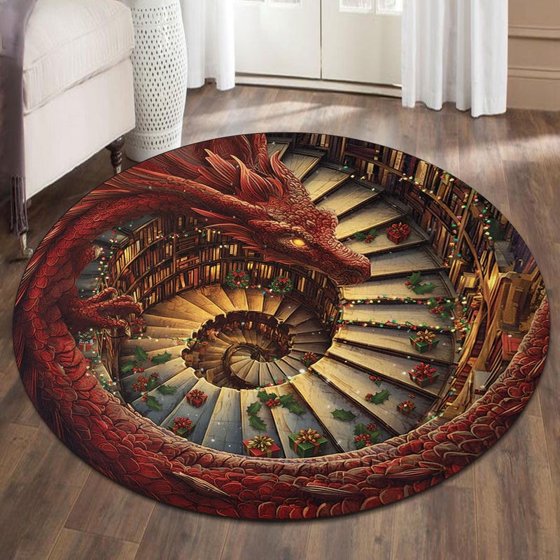 Dragon Library Rug - Etsy