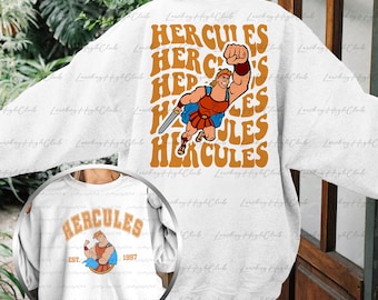 Disney Hercules 2 Sided Sweatshirt, Hercules Disney Characters Shirt, Greek Myth Disney Matching, WDW Family Vacation Epcot Shirt, MYA419