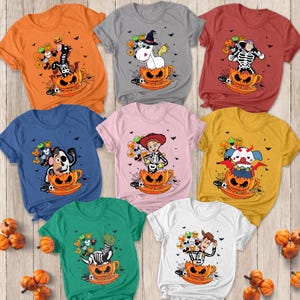 Halloween Toy Story Tea Cups Shirt, Jessie Mr Mrs Potato, Halloween Disney Costume, Trick Or Treat, Disney Pizza Planet Halloween Trip Shirt