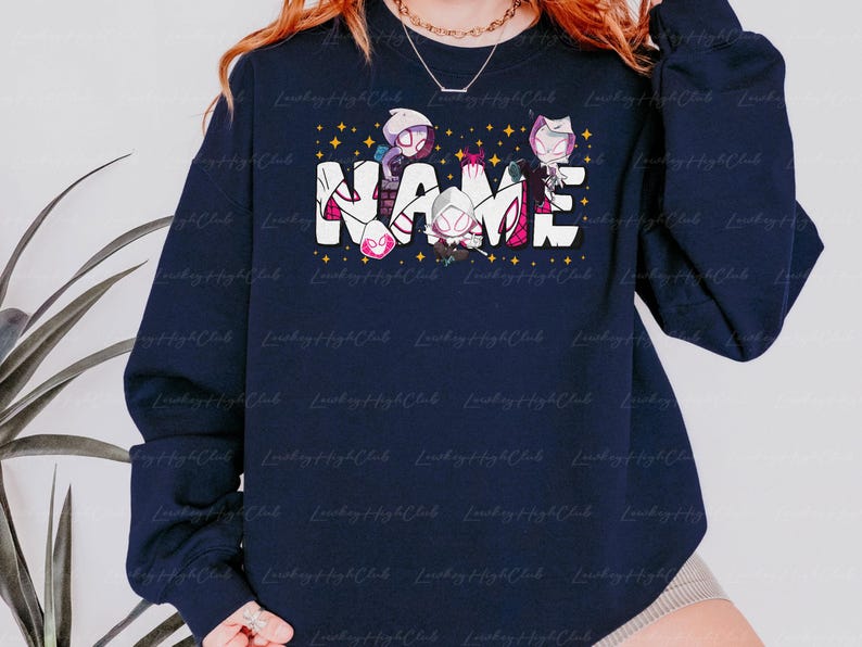 Custom MCU Amazing Spider Gwen Shirt, Chibi Avengers Spider Gwen Costume, Marvel Super Hero Team Shirt, MCU Disney Girls Trip Shirt, NVA756 bild 2
