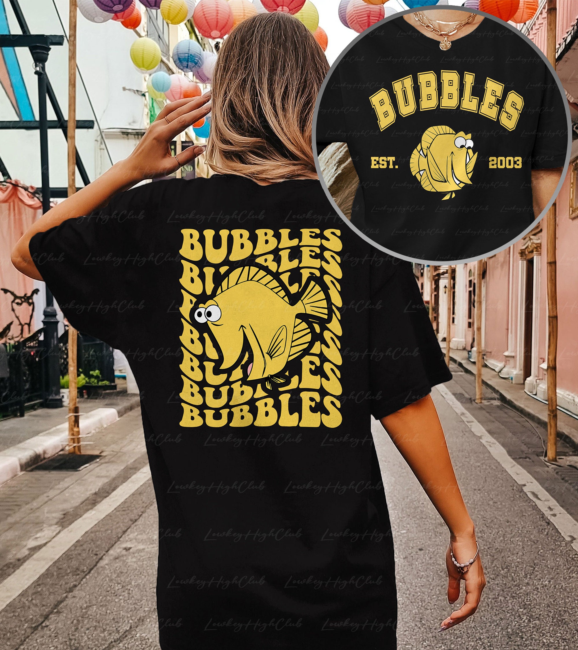 Disney Bubbles Finding Nemo 2 Sided Shirt, Finding Nemo Disney Bubbles Finding Nemo 2 Sided Shirt, Finding Nemo