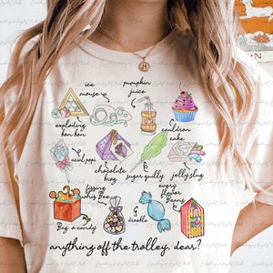 Anything Off The Trolley Dear Shirt, Wizarding Snacking, Magical School Wizard Witches Shirt, Bookish Matching Outfits, Bookworm Gift,MYA007