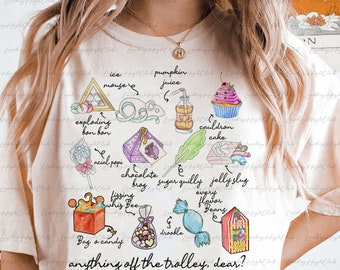 Anything Off The Trolley Dear Shirt, Wizarding Snacking, Magical School Wizard Witches Shirt, Bookish Matching Outfits, Bookworm Gift,MYA007