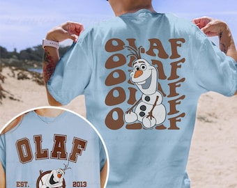 Retro Olaf Snowman Frozen 2 Sided Shirt, Olaf Disney Shirt, Disney Frozen 2 Shirt, Christmas Snowman Olaf, Holidays Disney Matching, MYA060