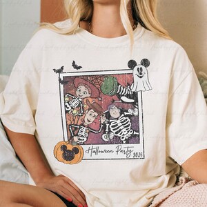 Pixar Halloween Toy Story Skeleton Shirt, Disney Toy Story Characters Shirt, Woody And Buzz Halloween Shirt, WDW Spooky Season Shirt, UPA429