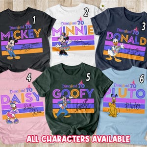 Retro Disneyland 70th Anniversary Shirt, Disney 70 Magical Years Shirt, Mickey And Friends Shirt, Disneyland Resort Family Trip Shirt,NVA624