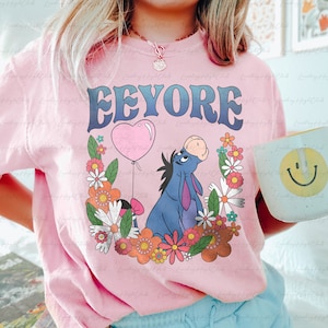 Retro Floral Eeyore 90s Shirt, Vintage Eeyore Disney Shirt, Winnie The Pooh, Disney Family Pooh Friend Shirt, Eeyore Best Day Ever, MYA130