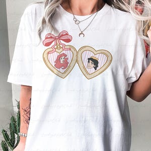 Disney Princess Ariel & Eric Valentines Shirt, Little Mermaid Heart Locket Shirt, Disney Valentine's Bows Shirt, Disney Family Trip, MYD287 bild 6