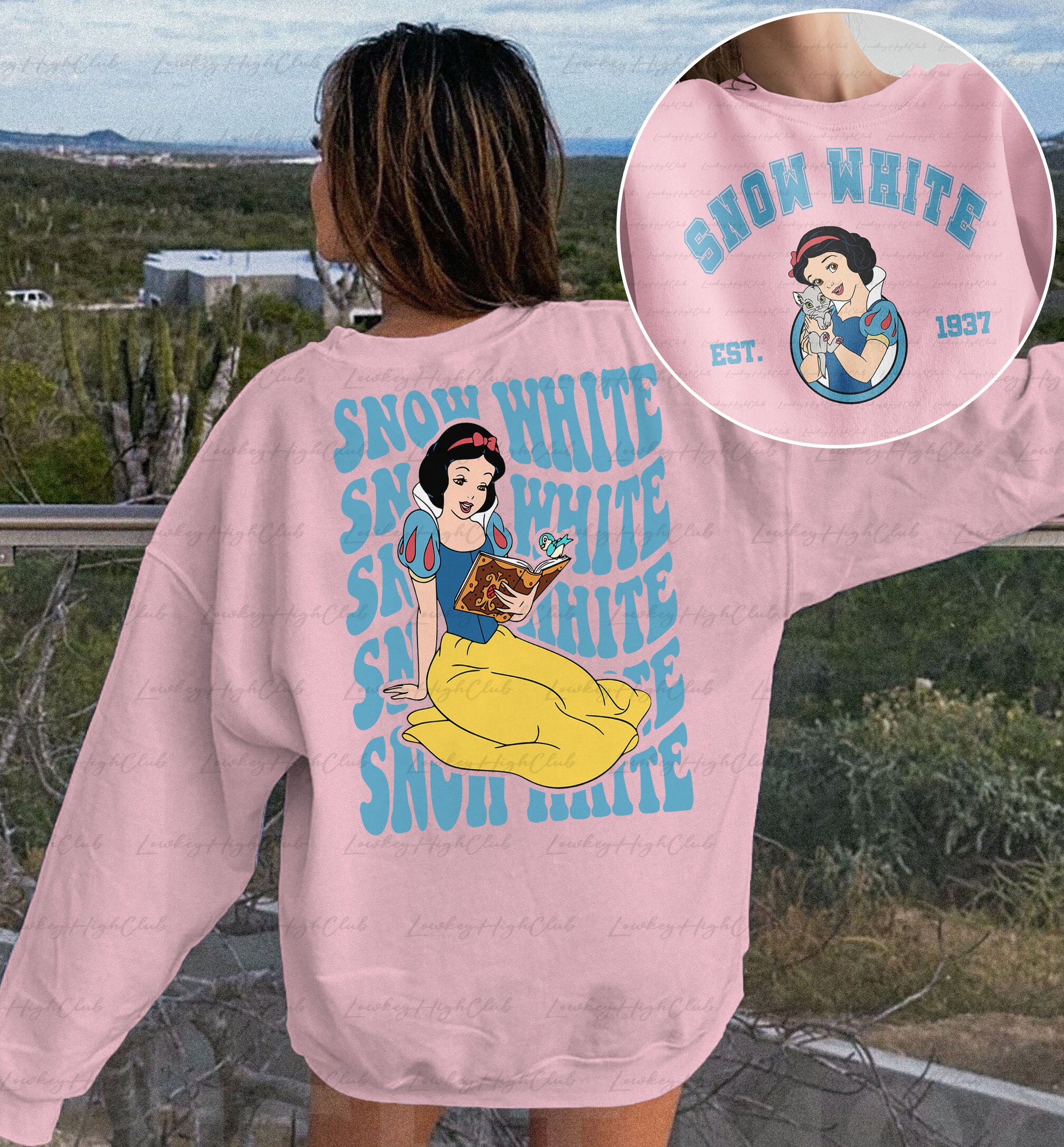 Disney Snow White 2 Sided Sweatshirt, Princess Snow White