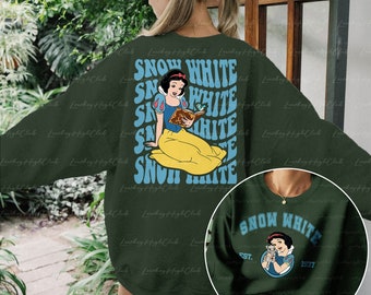 Disney Snow White 2 Sided Sweatshirt, Princess Snow White Shirt, Snow White Shirt, Snow White and 7 Dwarfs, Princess Squad Tee Girl, MYA029
