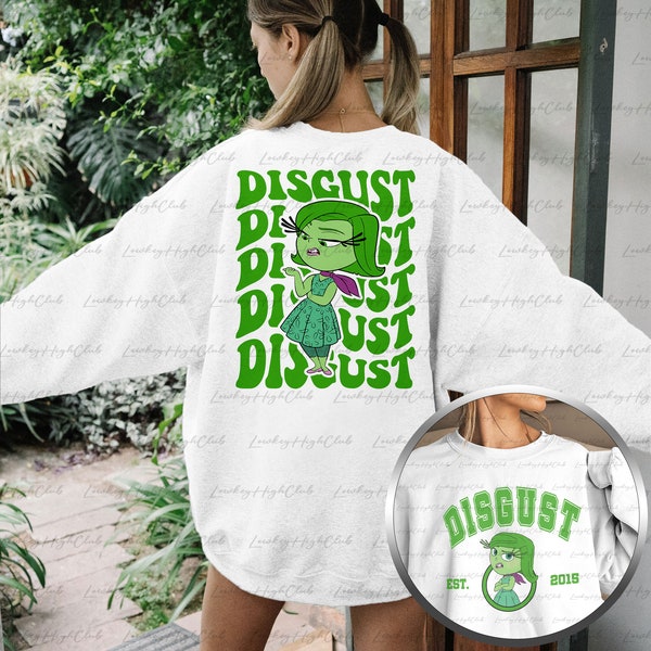 Disgust Inside Out 2 Sided Sweatshirt, Disney Disgust Shirt, Inside Out Characters Costume, Inside Out 2, Disneyworld Family Trip Matchings