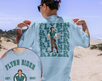 Disney Flynn Rider 2 Sided Shirt, Princess Rapunzel Flynn Rider Shirt, Tangled Flynn Thief Shirt, Disneyland California Trip Shirt, MYA480