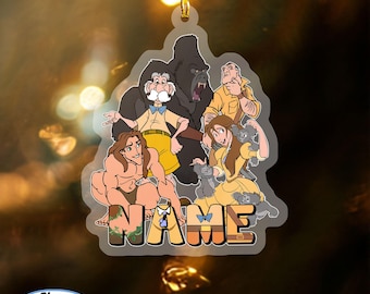 Tarzan Baby Named Christmas Ornament, Disney Tarzan Legend Characters Ornament, Safari Baby Name Tree Hangings, Jane Terk Kala Potter,DTA049