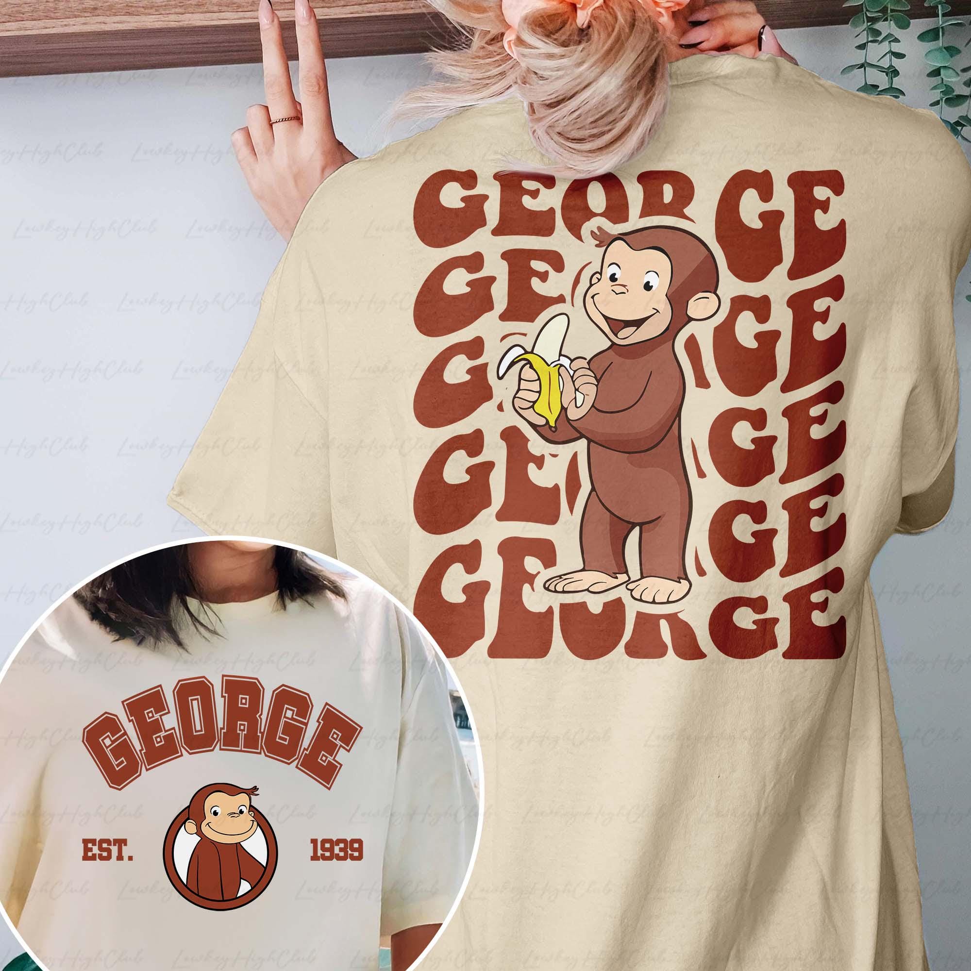 Curious George Monkey 2 Sided Shirt, Curious George Banana Shirt