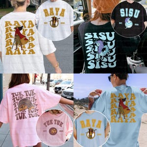 Raya & Last Dragon Characters Group 2 Sided Shirt, Raya Sisu Tuk Tuk, Raya Princess Crew, Disney Birthday Trip Shirt, Epcot Theme Park Shirt