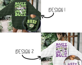 Disney Toy Story Buzz Lightyear 2 Sided Sweatshirt, Buzz Lightyear Shirt, Toy Story Characters, Lightyear Space Ranger, Disney Buzz, MYA320