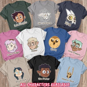 Disney Owl House Hexside Characters Shirt, Hexside School Of Magic And Demonics Shirt, The Owl House, Disney Owl House Party Outfits, BYA401