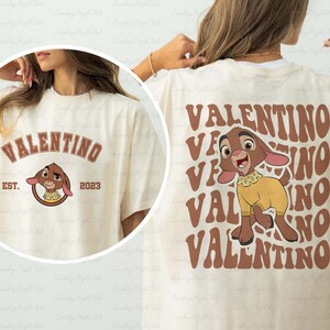 Disney Wish Valentino Goat 2 Sided Shirt, Wish Movie Characters Valentino Shirt, Star Asha Dahlia, Wish Cartoon Birthday Party Shirt, NVA238