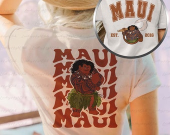 Disney Maui Moana 2 Sided Shirt, Disney Maui Shirt, Princess Moana Characters, WDW Birthday Squad Matching, Disney Family Vacation Outfits