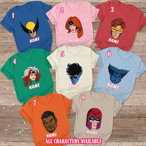 Customized Superhero X-men 97 Shirt, Xmen Comic Characters Group Shirt, Rogue Beast Magneto Wolverine, Disney Hero X-men Cosplay, MTA461
