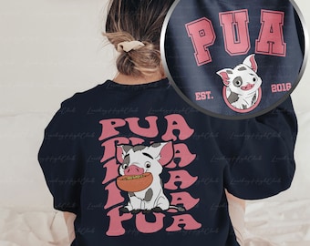 Disney Pua Moana 2 Sided Sweatshirt, Disney Pua Shirt, Pua Pig, Disney Moana Characters, WDW Birthday Matching, Disney Cruise Trip, MYA020