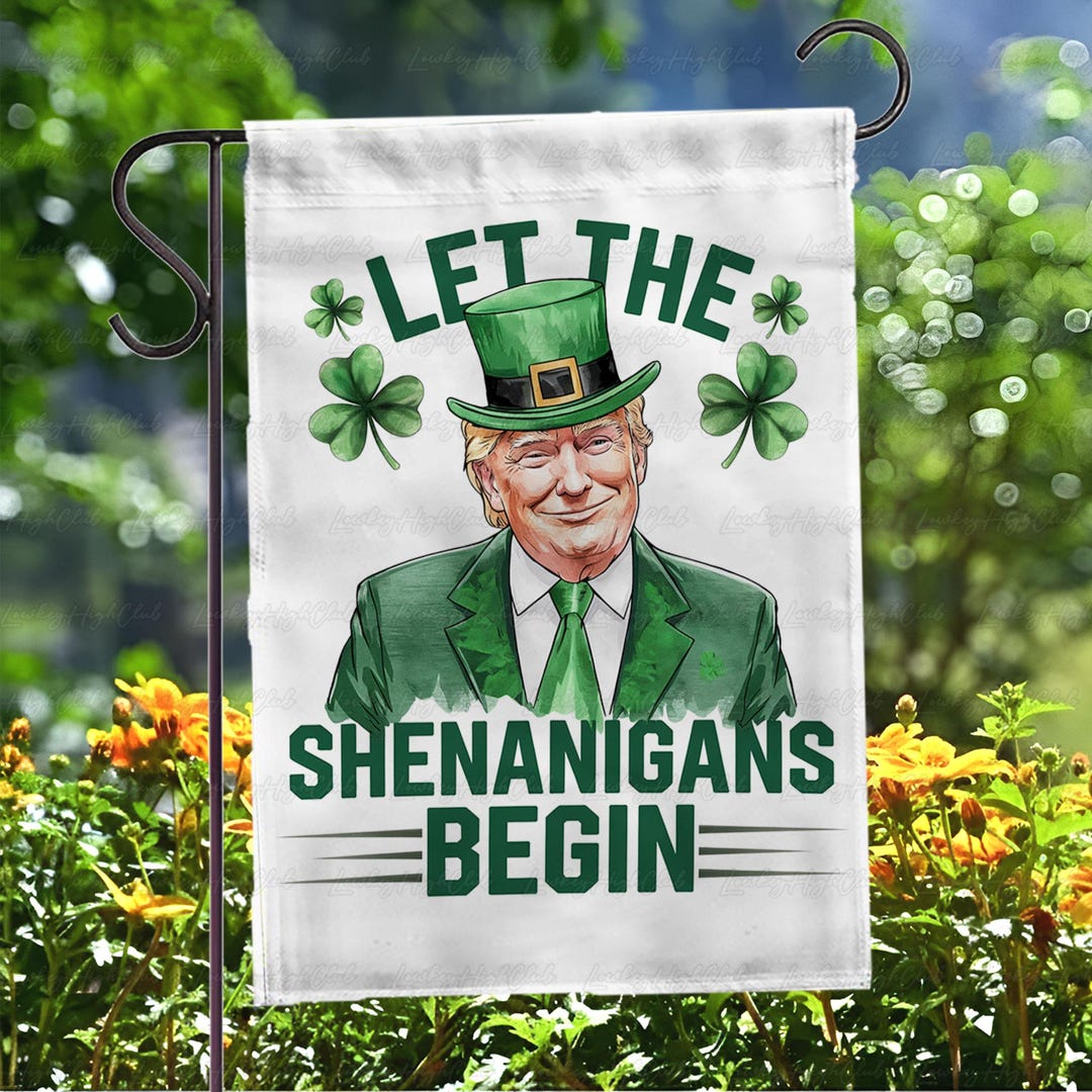 Let the Shenanigans Begin Flag, Funny St Patricks Day Garden Flag ...