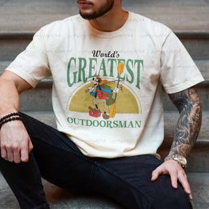 90s Goofy Worlds Greatest Outdoorsman Shirt, Disney Goofy Dad Shirt, Dad Fishing Shirt, Magic Kingdom, Epcot Fathers Day Trip Shirt, VTA936