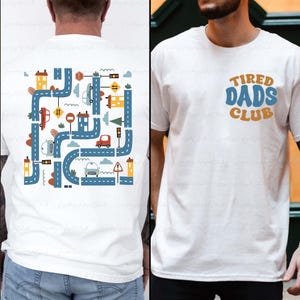 Race On Father's Day 2 Sided Shirt, Tired Dads Club Shirt, Car Track Play Mat Shirt, Racetrack Dad Birthday Gift, Racing Dad Gift, VTA824
