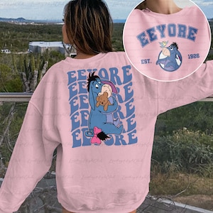 Vintage Disney EEyore 2 Sided Sweatshirt, Pooh EEyore Shirt, Winnie The Pooh, Disneyland Trip Shirt, Pooh Friends, Epcot EEyore Shirt,MYA219