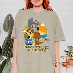 Lady & Tramp runDisney Wine n Dine Marathon Shirt, Disney Race 13.1 Shirt, Wine Dine Half Marathon Weekend, Disney Summer Race Shirt, BYA662