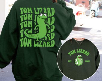 Hoppers Tom Lizard 2 Sided Sweatshirt, Funny Pixar Green Lizard Shirt, Disney Hoppers Character Shirt, Disneyland Family Vacation Trip Shirt