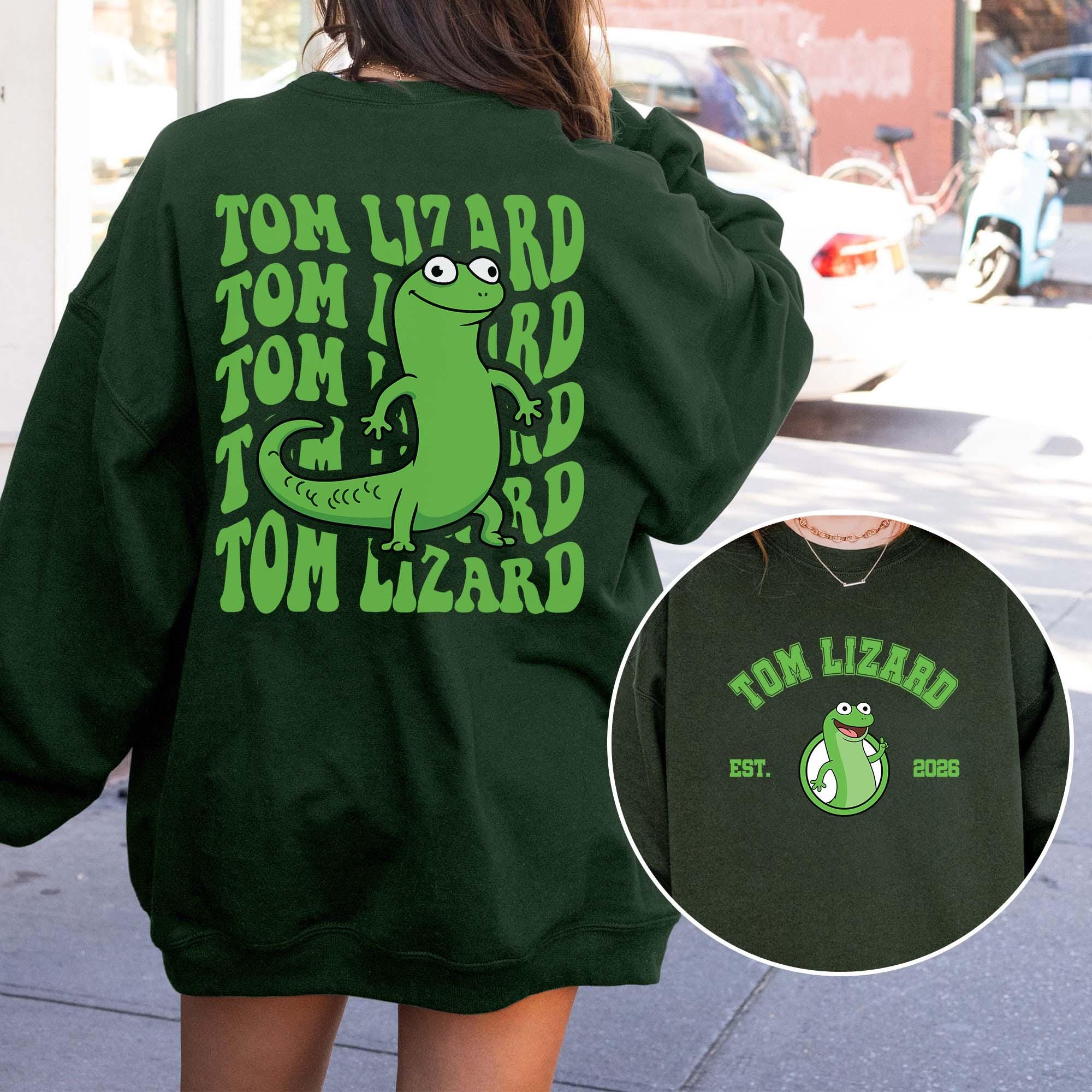 Hoppers Tom Lizard 2 Sided Sweatshirt, Funny Pixar Green Lizard