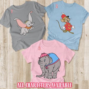 Dumbo Elephant Family Costumes, Flying Elephant Dumbo Shirt, Disney Dumbo Shirt, Animal Kingdom, Disneyland Cartoon Vacation Shirt, NVA063