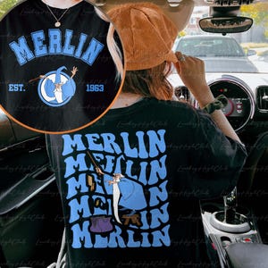 Sword In The Stone Merlin 2 Sided Shirt, Disney Wizard Merlin Shirt, Authur Madam Mim Kay Ector, Disneyland Birthday Vacation Shirt, NVA172