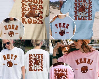 Disney Brother Bear 2 Sided Shirt, Kenai Koda Rutt Tuke, Brother Bear Characters Shirt, Safari Mode Shirt, Disneyland Animal Kingdom Shirt