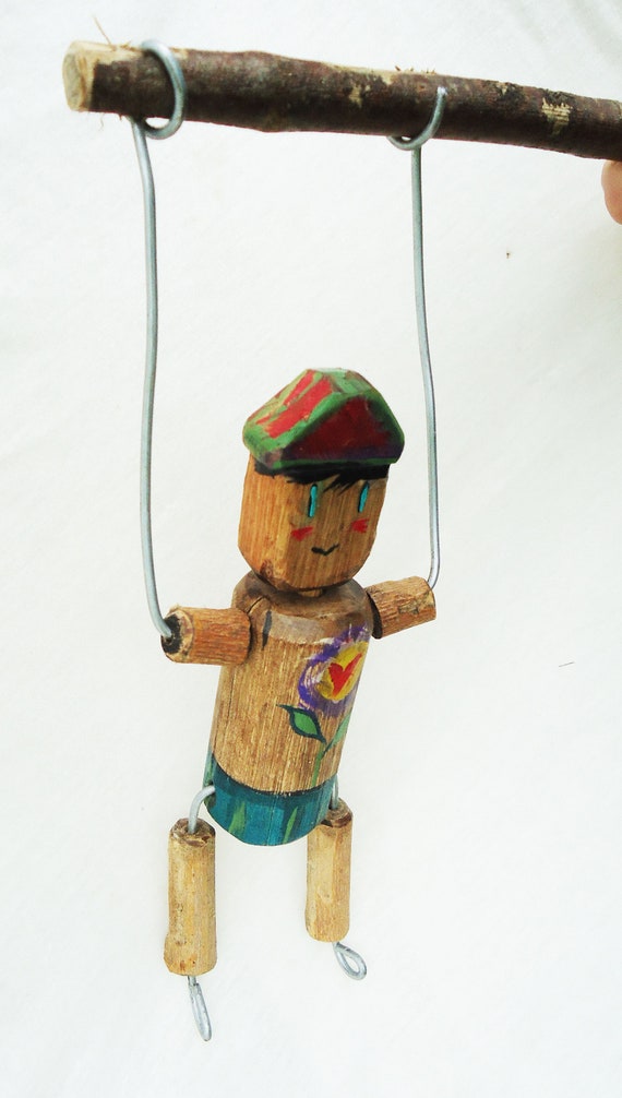 wooden acrobat toy
