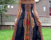 Black Tribal African Print Dress