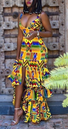 My prom dress, african clothing, kente cloth, africa, #promdress