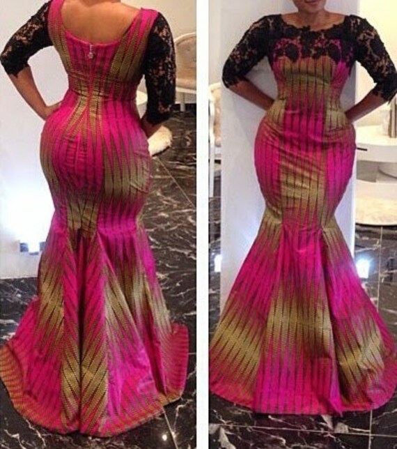 fitted african print dresses