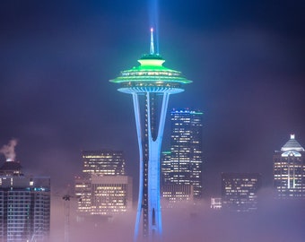 We are 12, space needle, seattle, seahawks, wall art, landscape, photography, photo, nature, photo, print,
