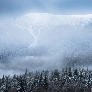 Frostbite, central cascades, mountains, winter, Washington, PNW, mountain, snow, fog, fine art, wall art, giclee print