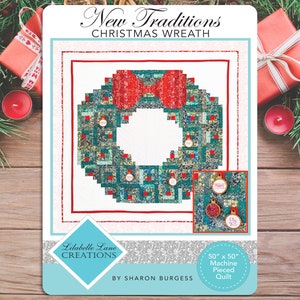 New Traditions Christmas Wreath Wall Hanging - PDF Pattern